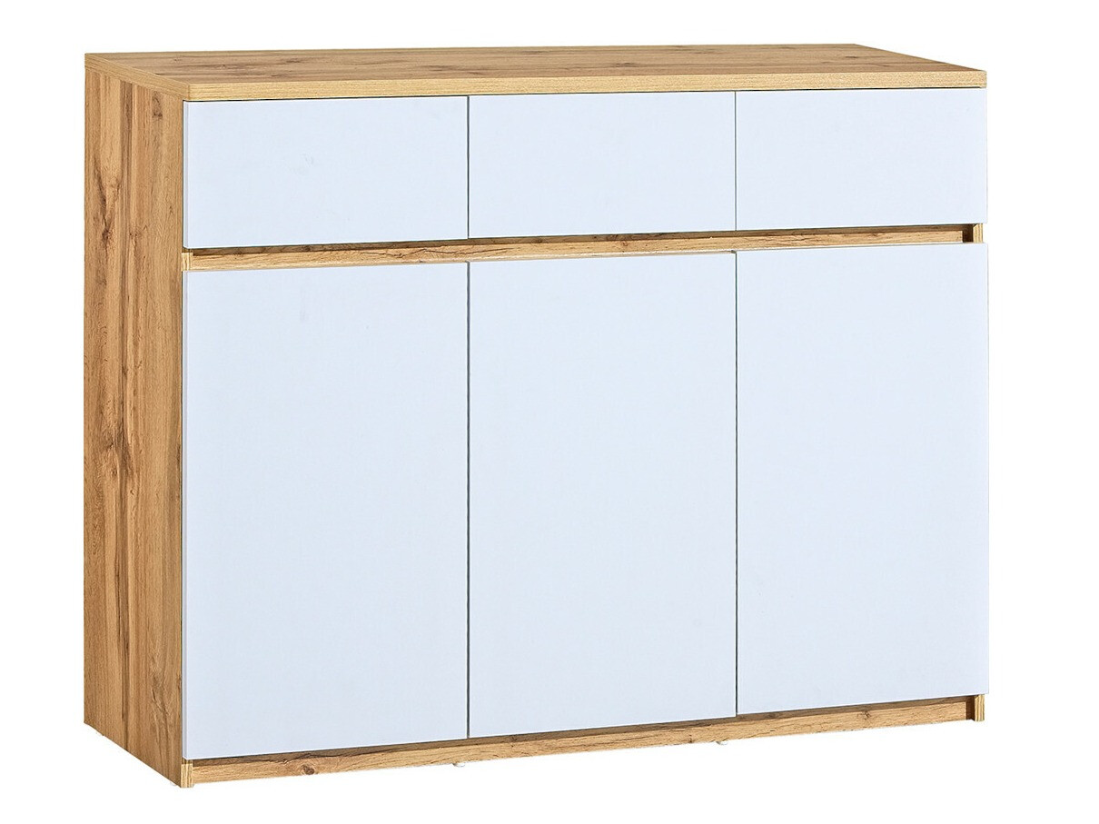 Chest of drawers Evaropha 105 (Wotan Oak + White)