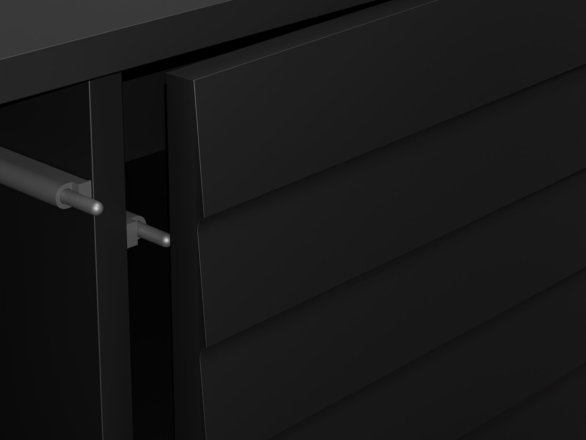 TV stand Flosoru 105 (Walnut + Black)