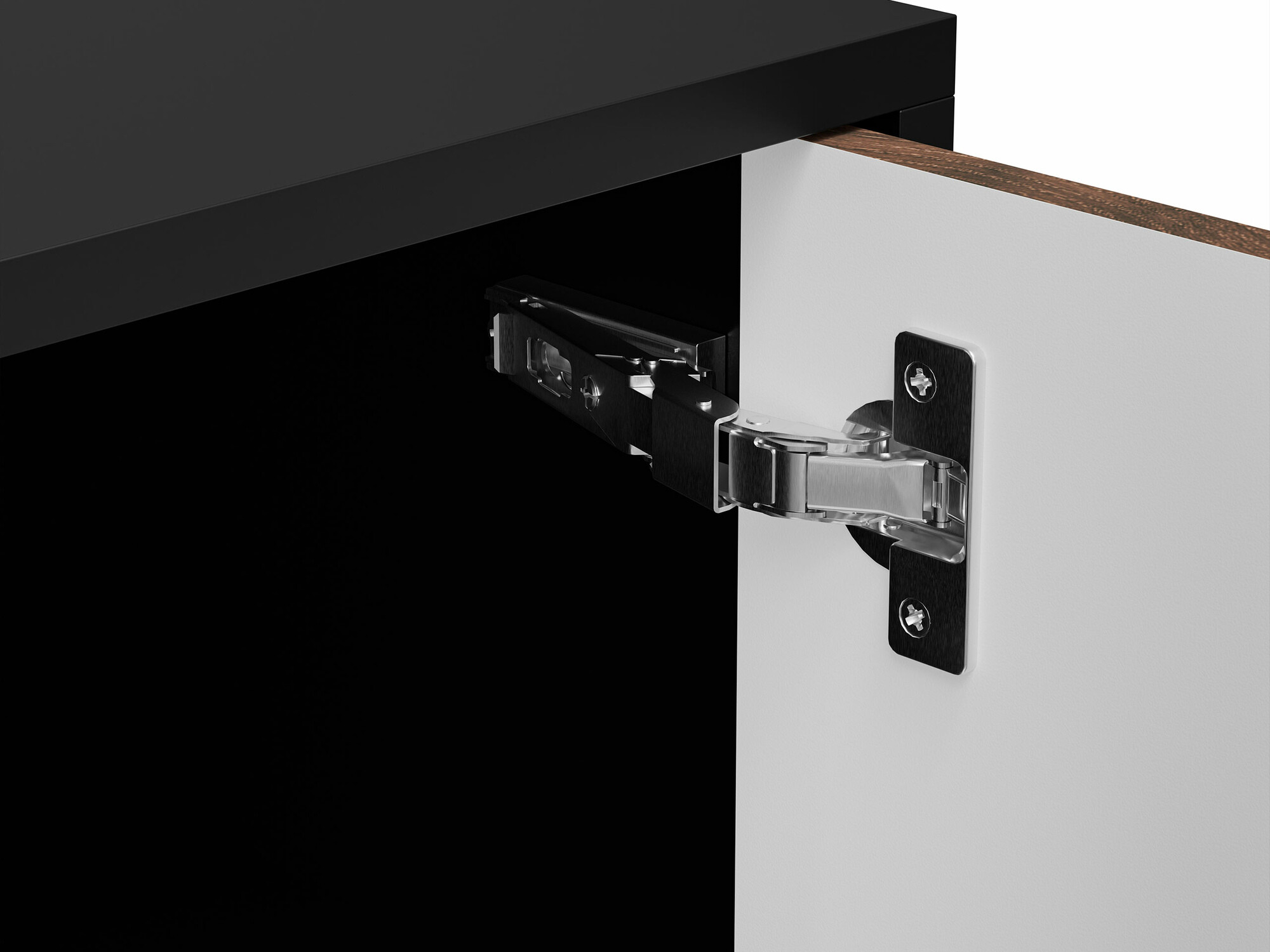 TV stand Flosoru 105 (Walnut + Black)