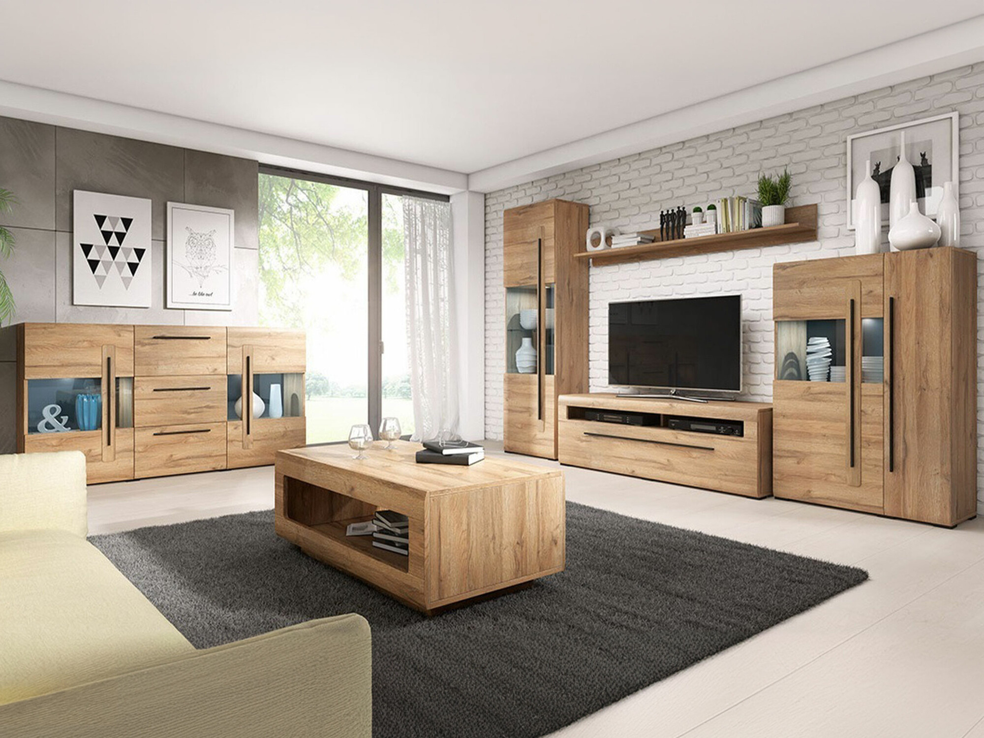 Living room set Ophsalu 112 (Grandson oak)