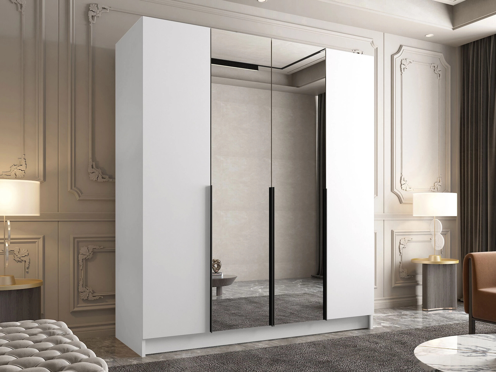 Wardrobe Closico 191 (White + Black)