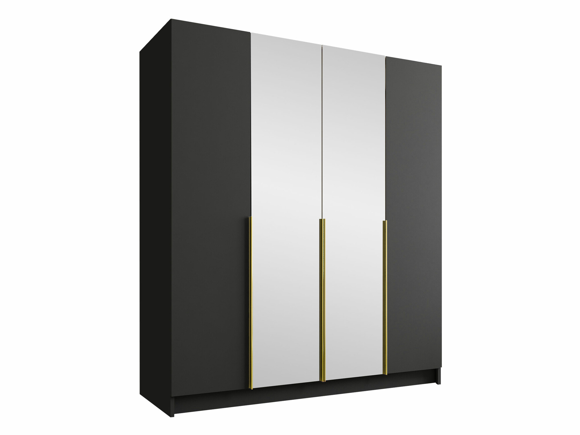 Wardrobe Closico Navor II (Black + Golden)