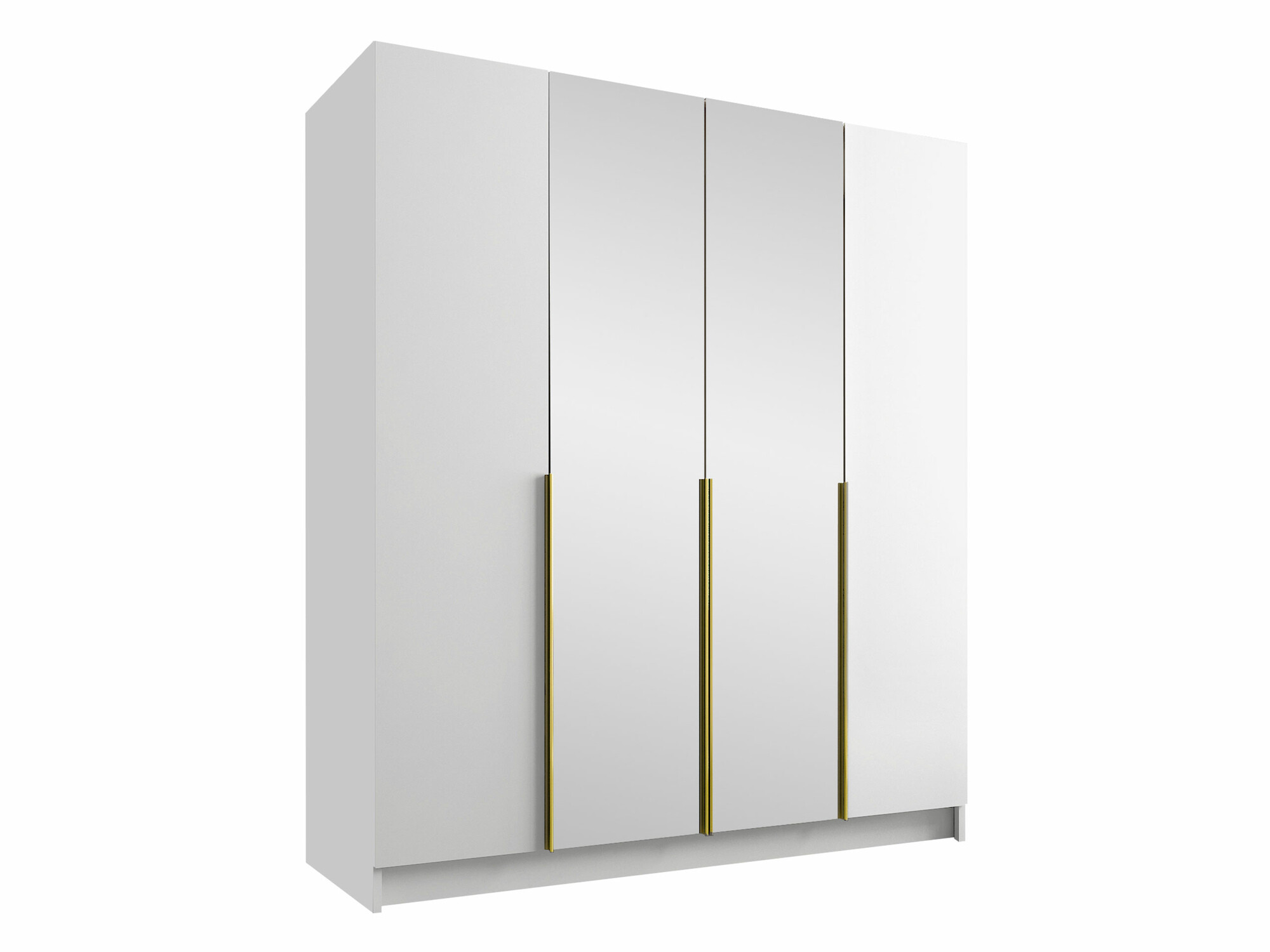 Wardrobe Closico Navor II (White + Golden)