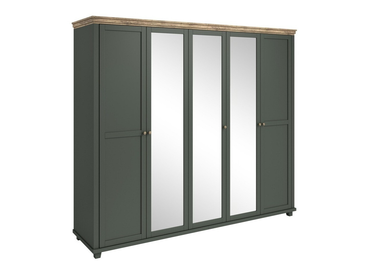 Wardrobe Tolnue 116 (Dark green + Lefkas oak)