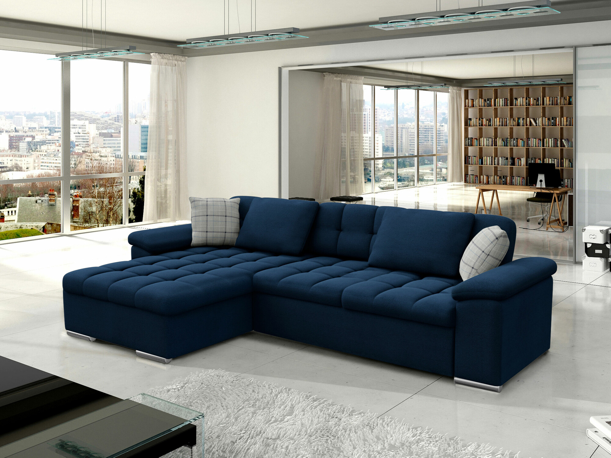 Corner sofa Comfivo Mica (Kronos 09 + Senegal 818)