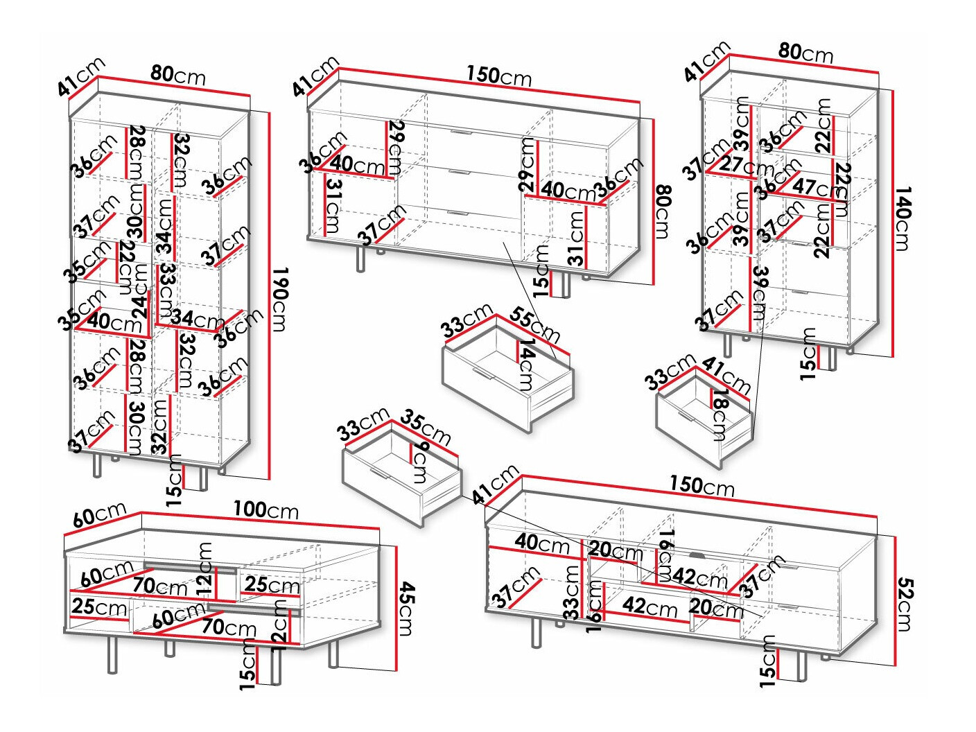 Living room set Decus I (Cashmere)