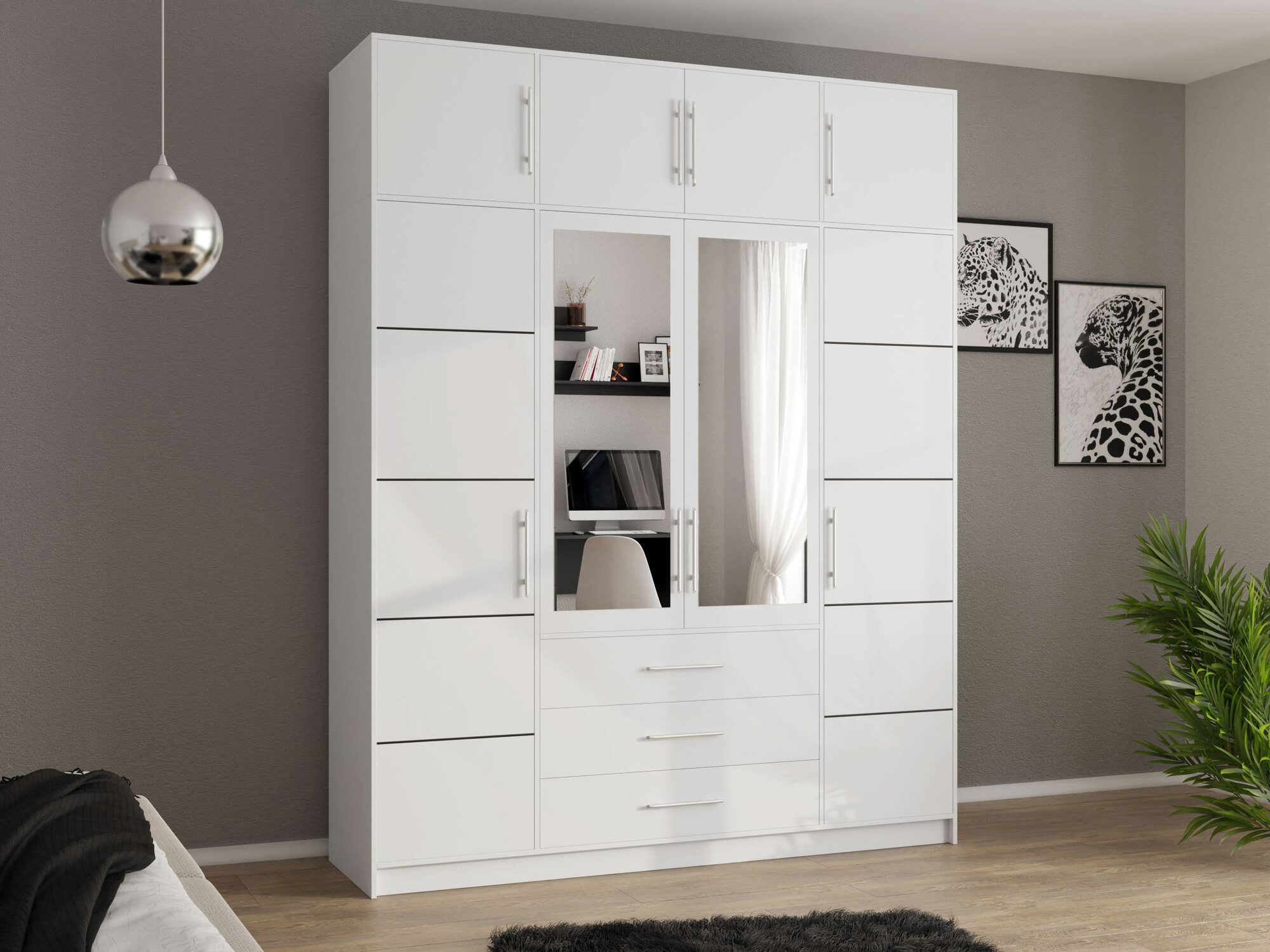Wardrobe Dortivu I (White)