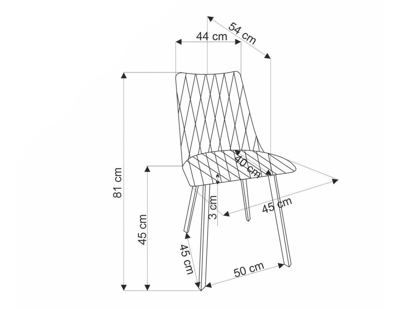Chair Houston 1770 (Light olive tree)