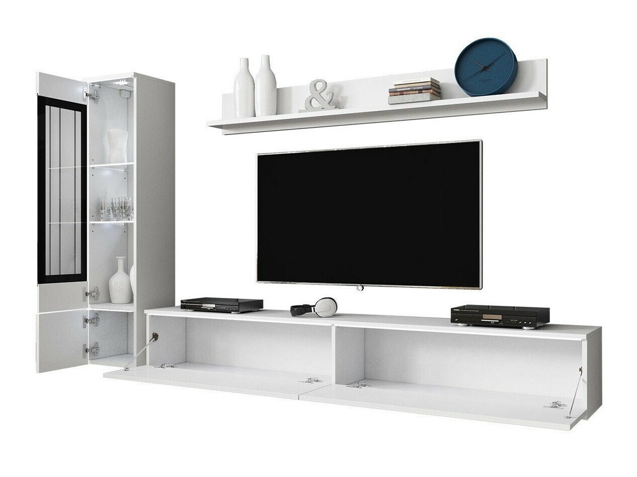 Living room set Mirfivo 100 (Wotan Oak + Glossy white)
