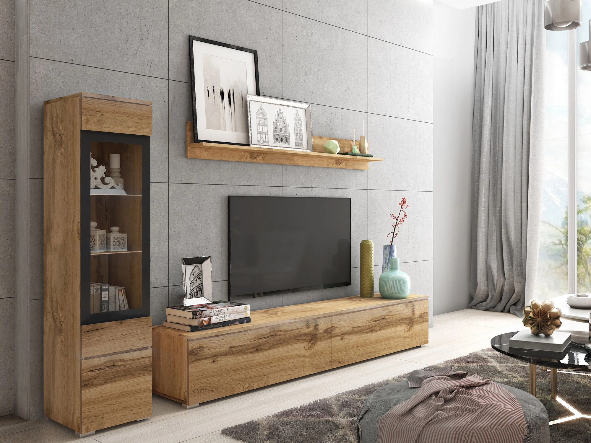 Living room set Mirfivo 100 (Wotan Oak)