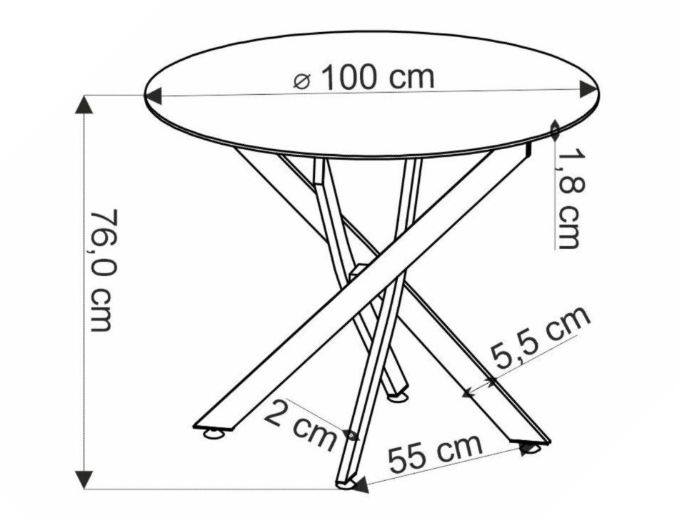 Table Houston 1788 (Golden oak)
