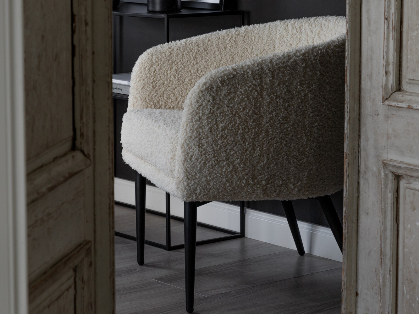 Armchair Dallas 1706 (White + Black)