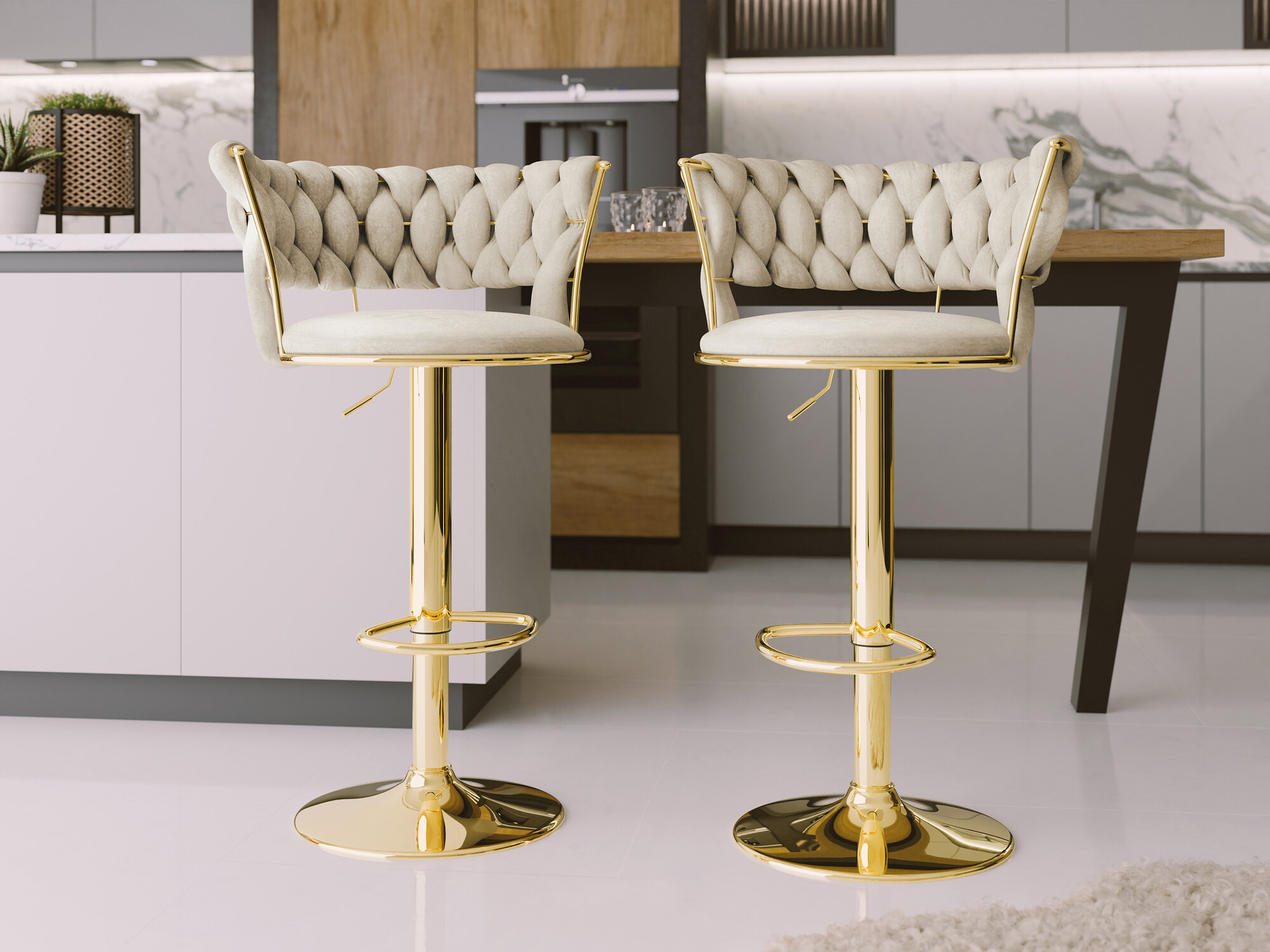 Bar stool Comfivo Hilaritas II (Beige)
