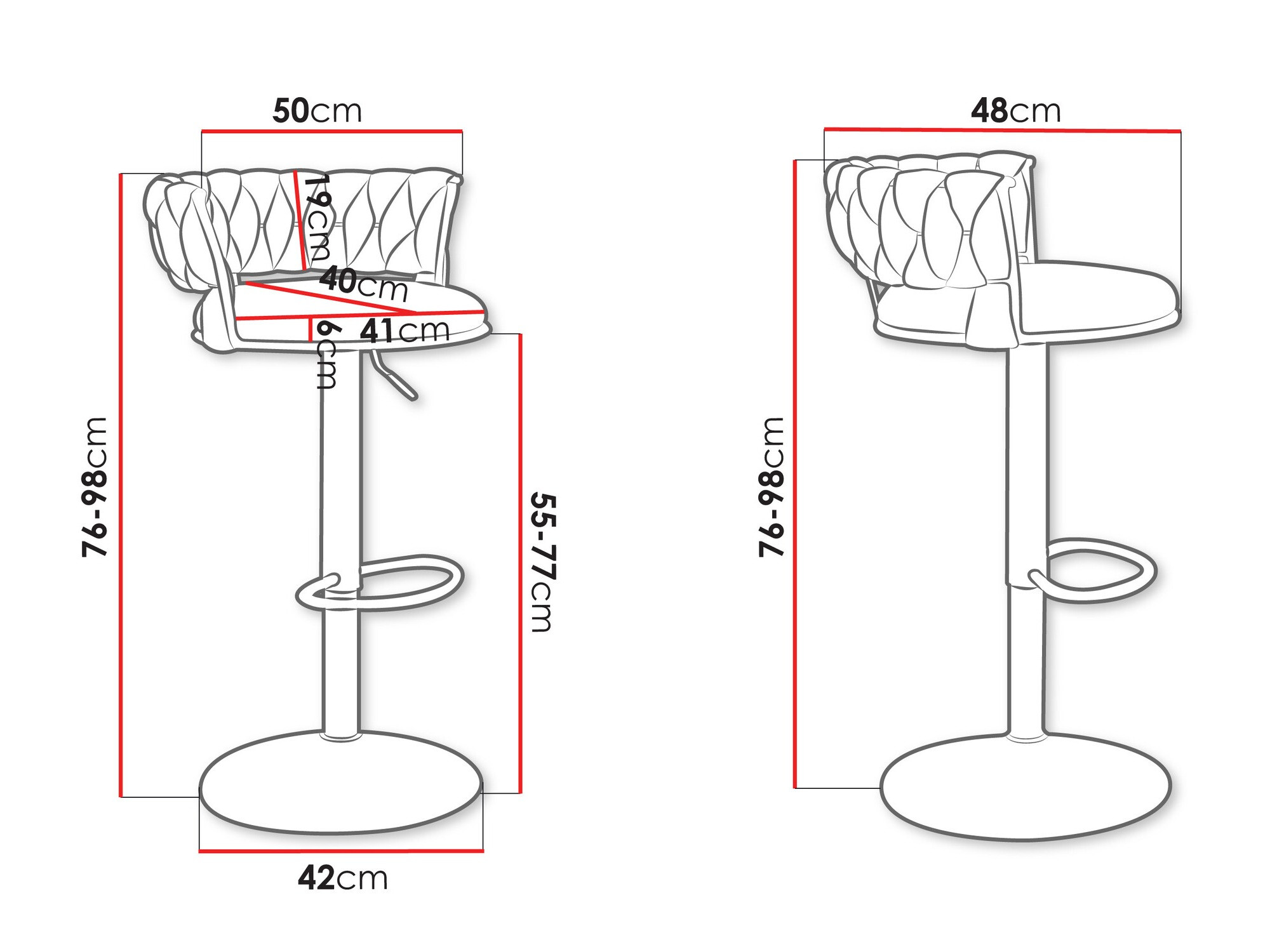 Bar stool Comfivo Hilaritas II (Grey)