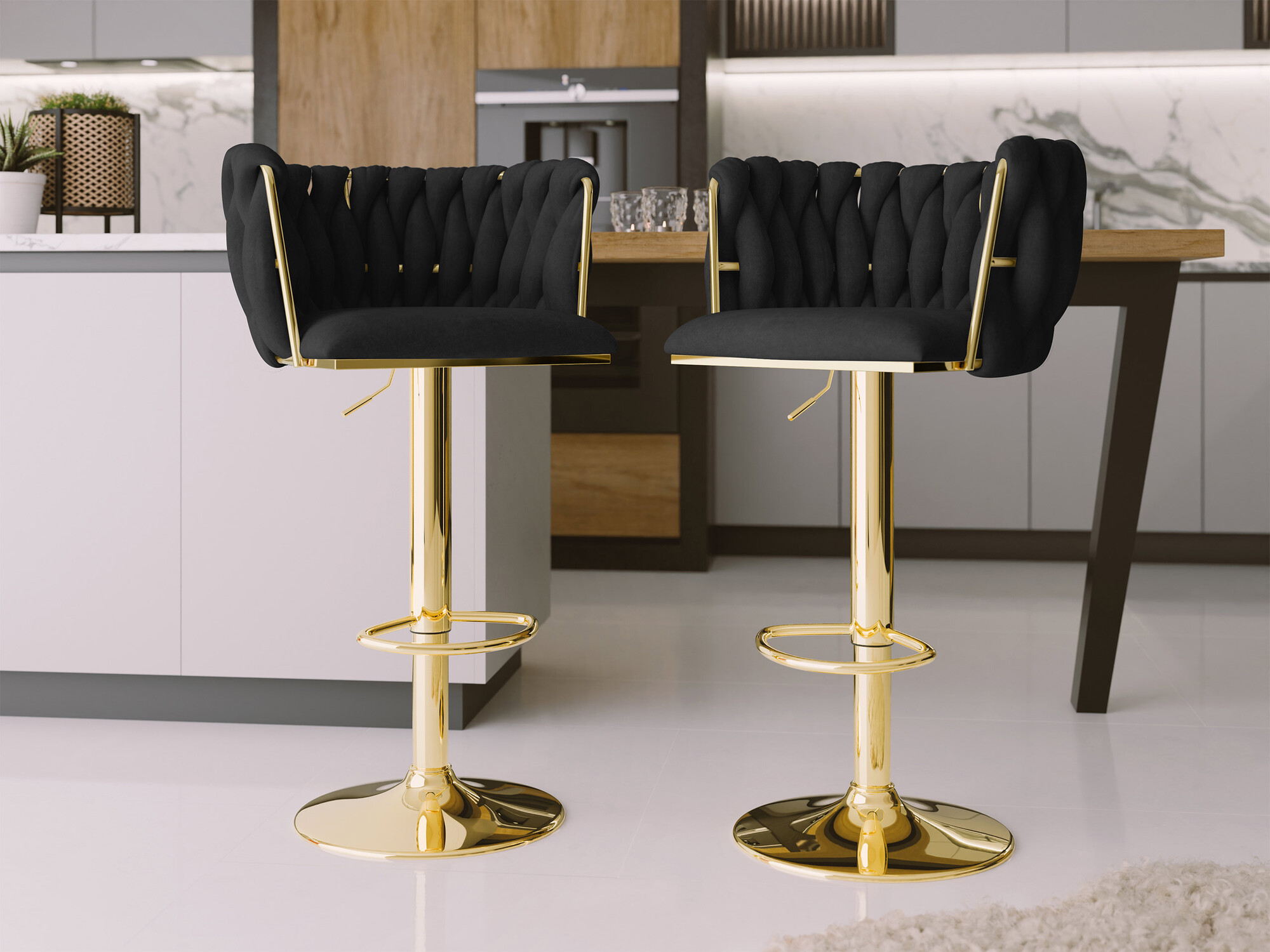 Bar stool Comfivo Hilaritas IV (Golden + Black)