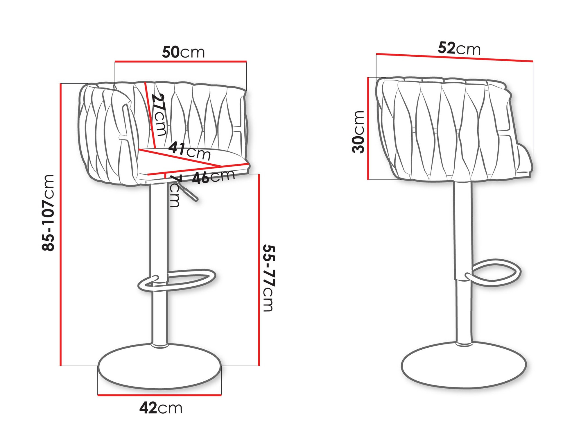 Bar stool Comfivo Hilaritas IV (Golden + Black)