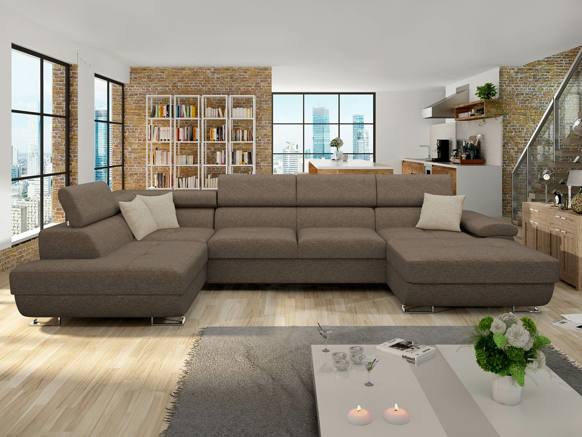 Corner sofa Comfivo Ruta IV (Matana 19 + Matana 17)
