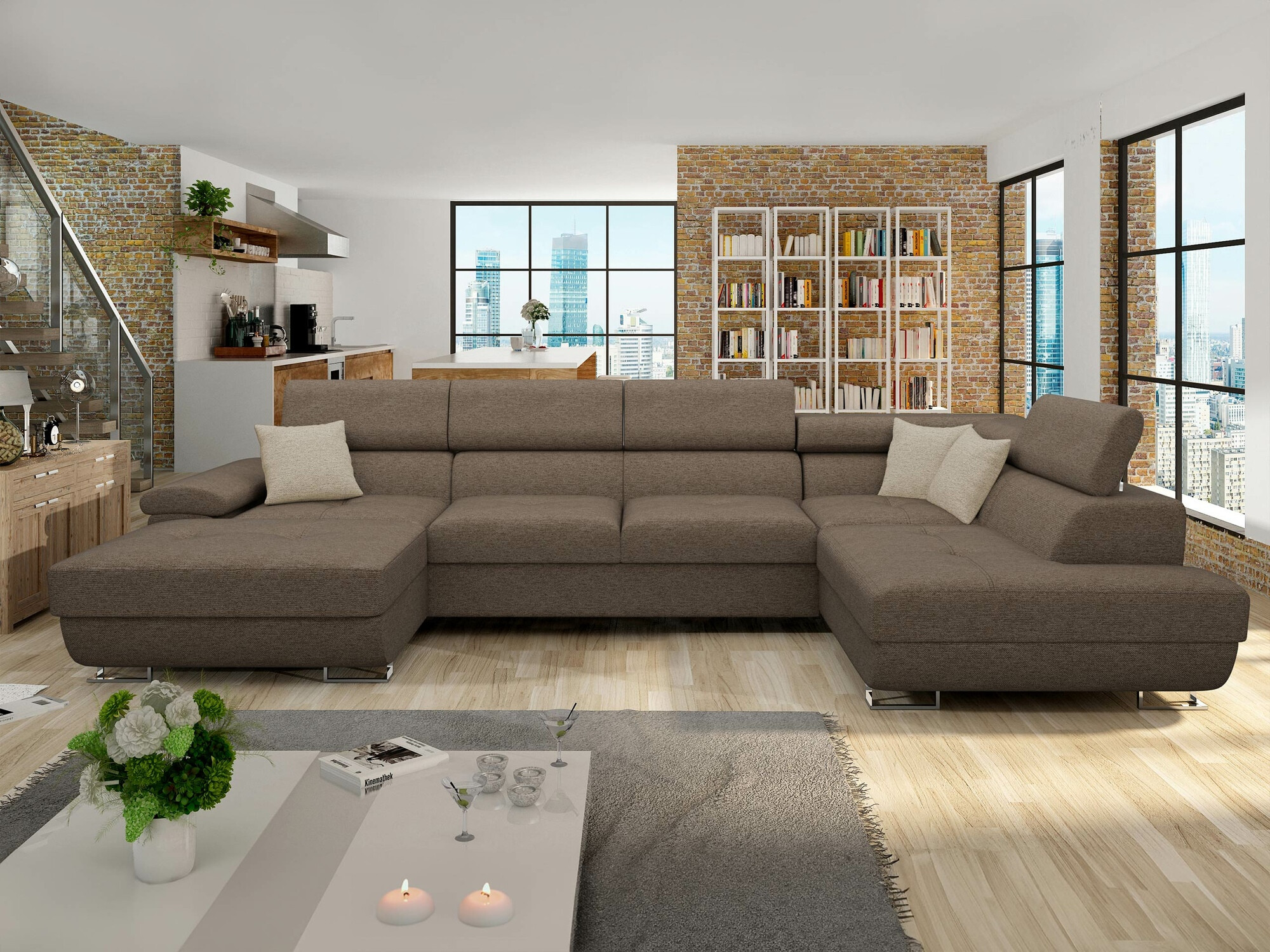 Corner sofa Comfivo Ruta IV (Matana 19 + Matana 17)