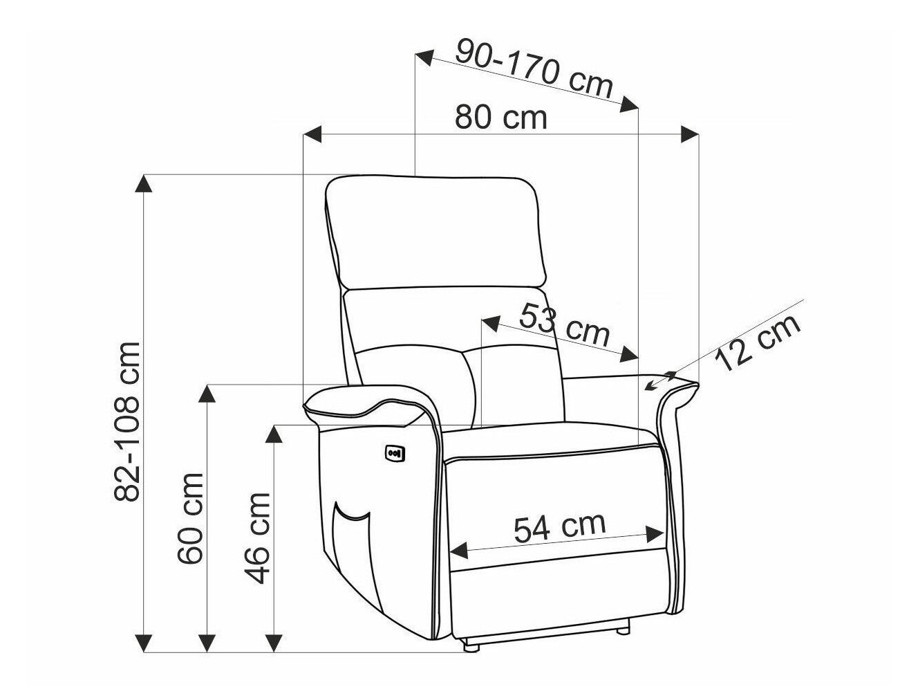 Armchair recliner Houston 1543 (Cinnamon)