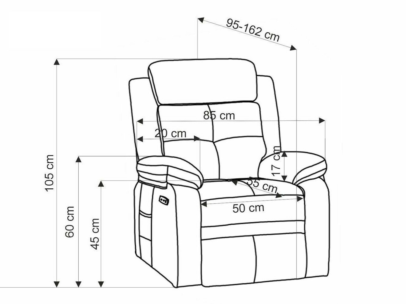 Armchair recliner Houston 1781 (Beige)