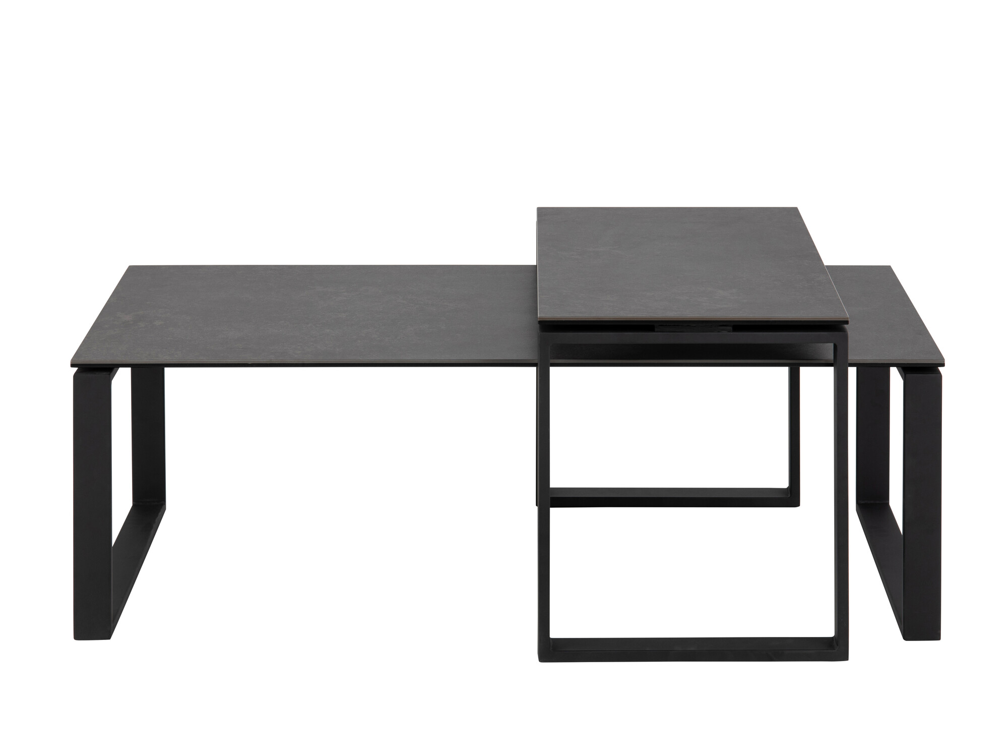 Coffee table set Norsica 421 (Dark grey + Black)
