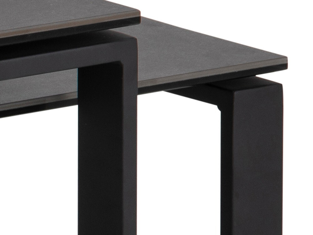 Coffee table set Norsica 421 (Dark grey + Black)