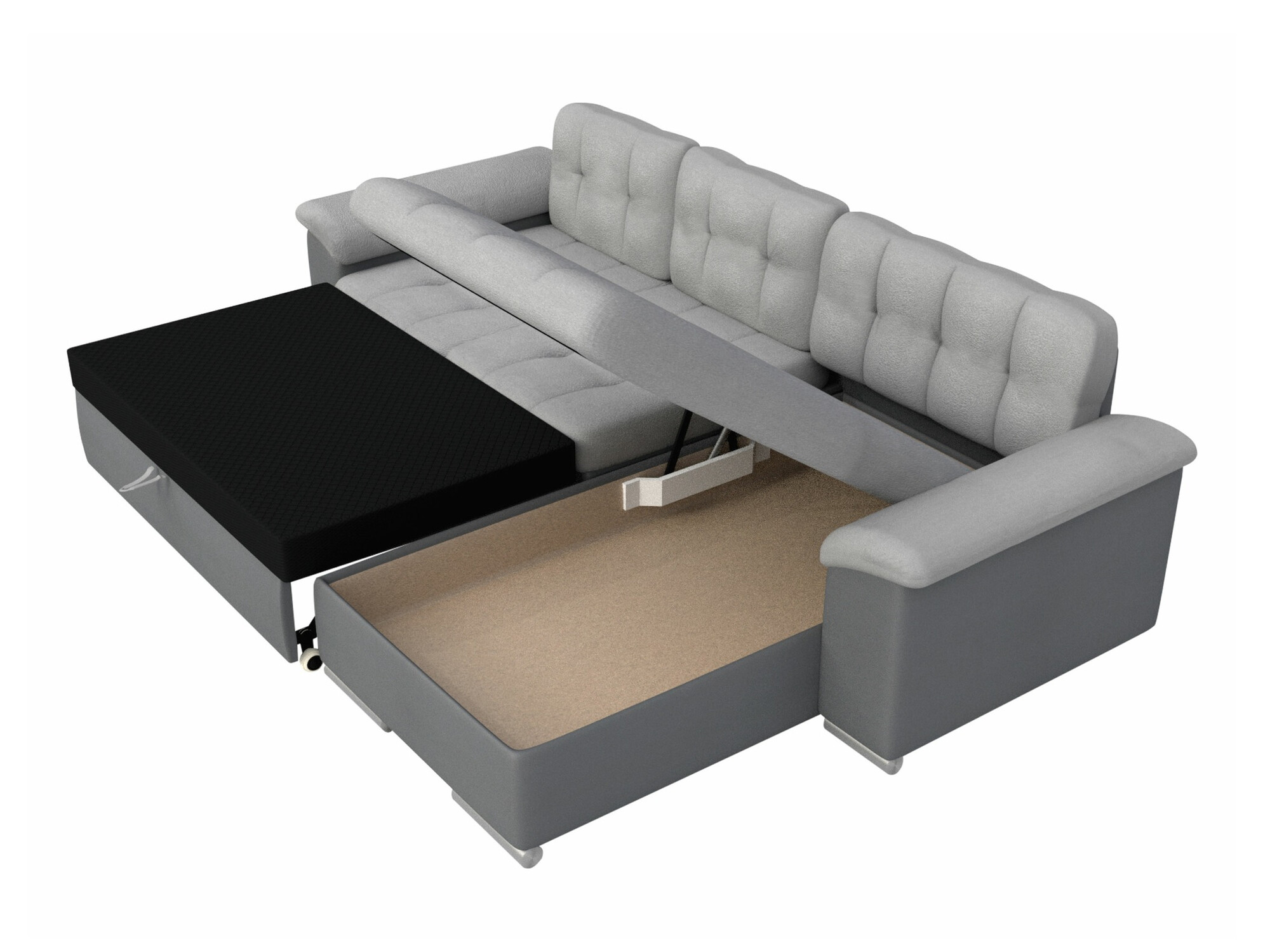 Corner sofa Comfivo Mica II (Fragola 90)