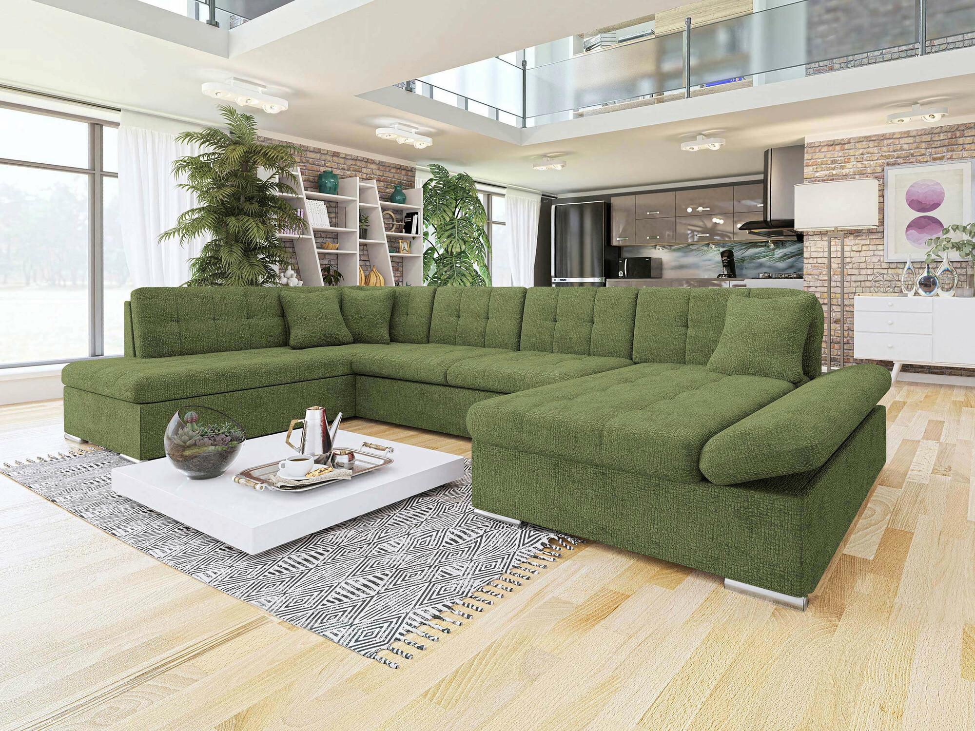 Corner sofa Comfivo Tilia II (Fragola 65)
