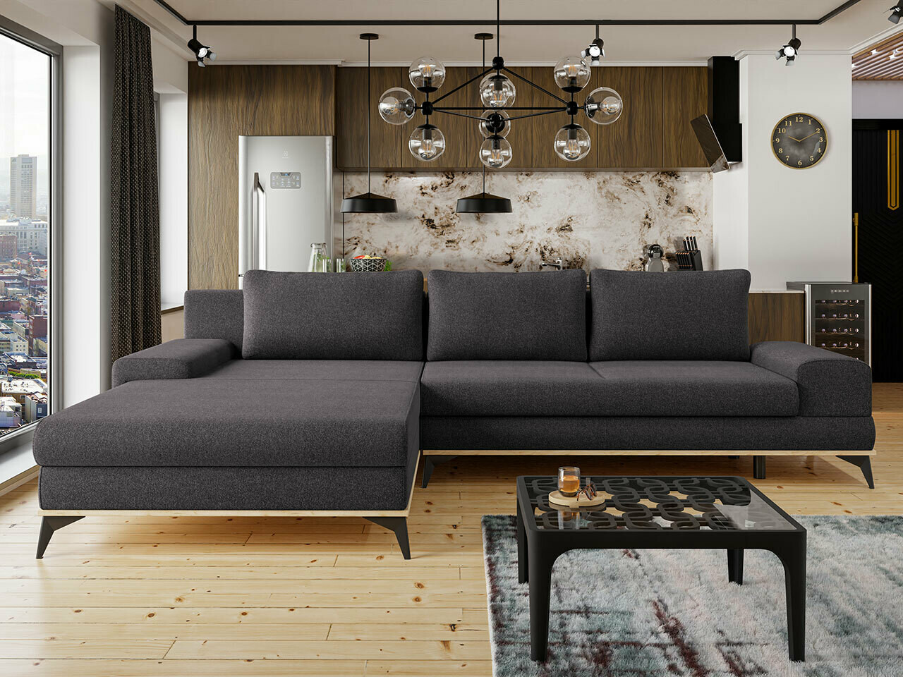 Corner sofa Lincoln 136 (Soro 95)