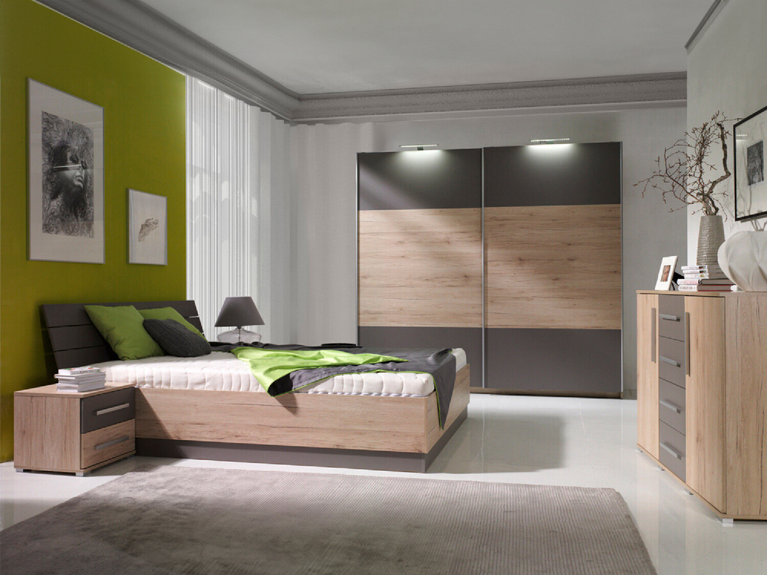 Bedroom set Murrieta 151 (San Remo oak + Grey)