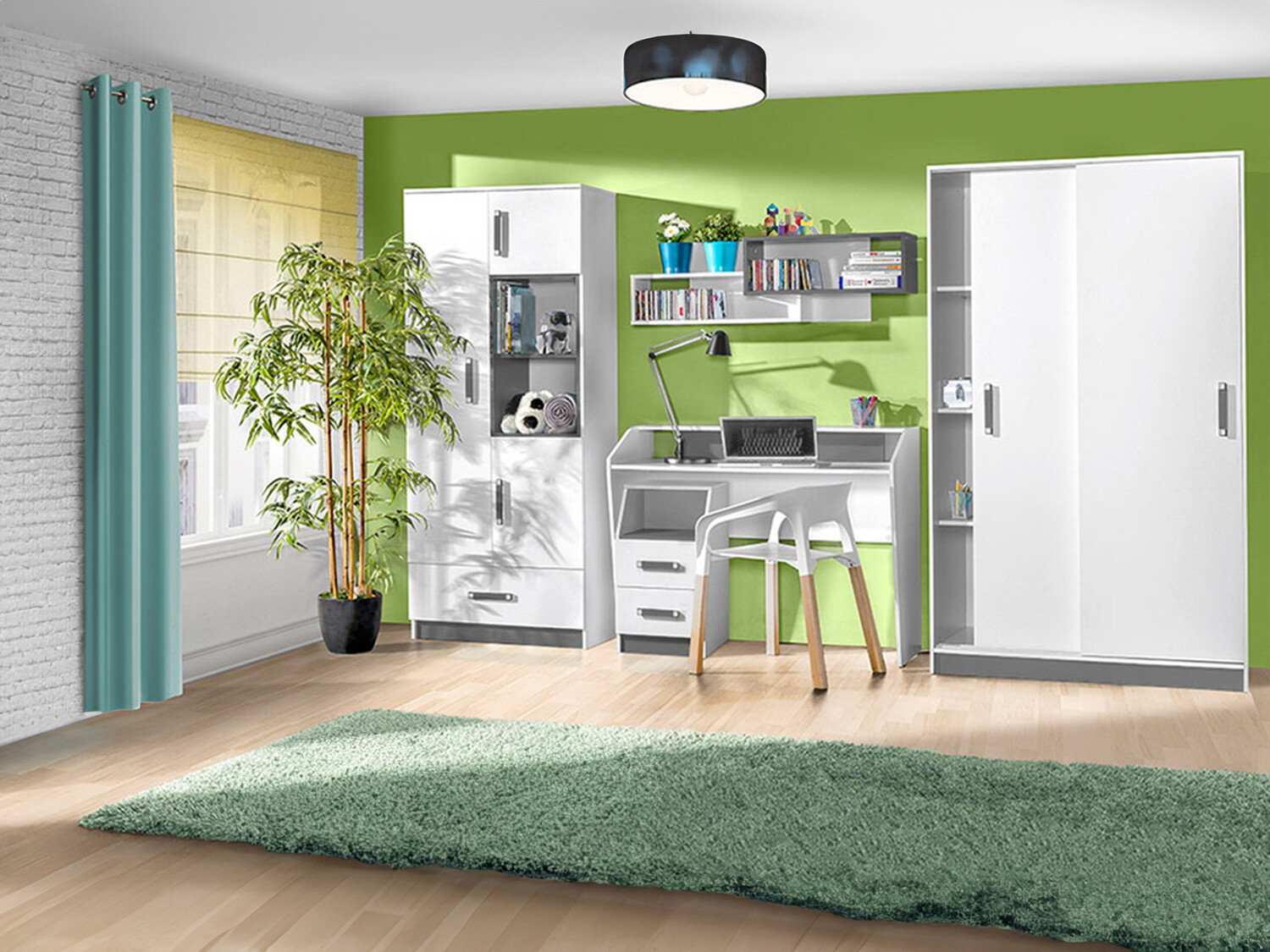 Children's room set Lorlare 119 (White + Grey)