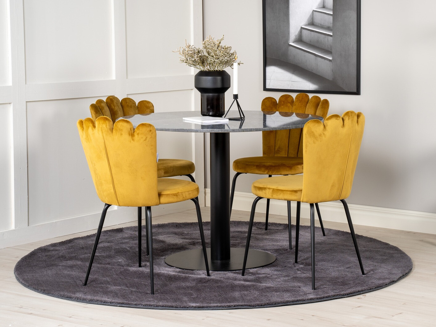 Dining set Dallas 2624 (Yellow + Black)