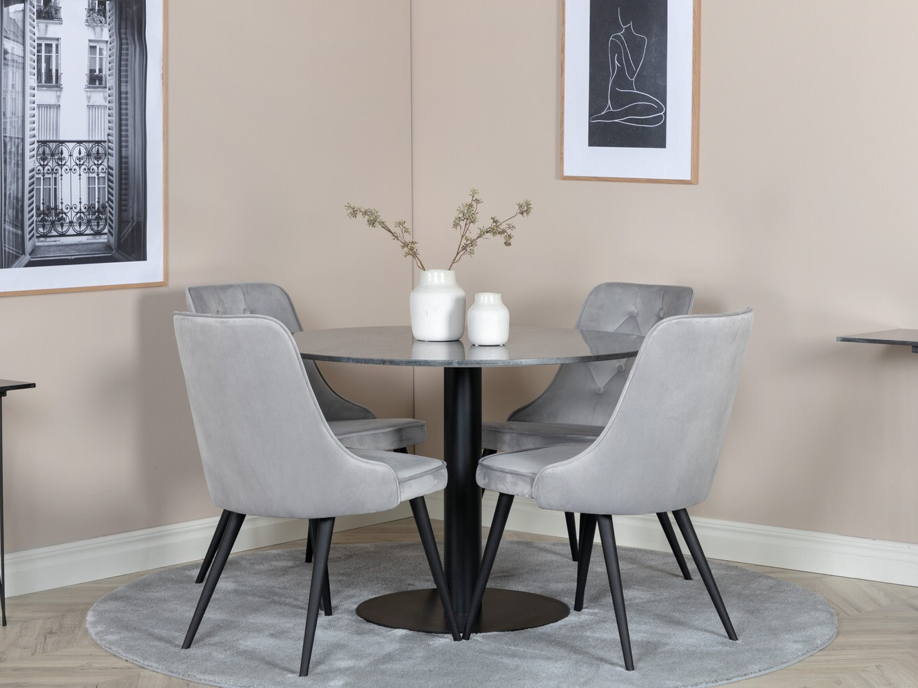 Dining set Dallas 2671 (Grey + Black)