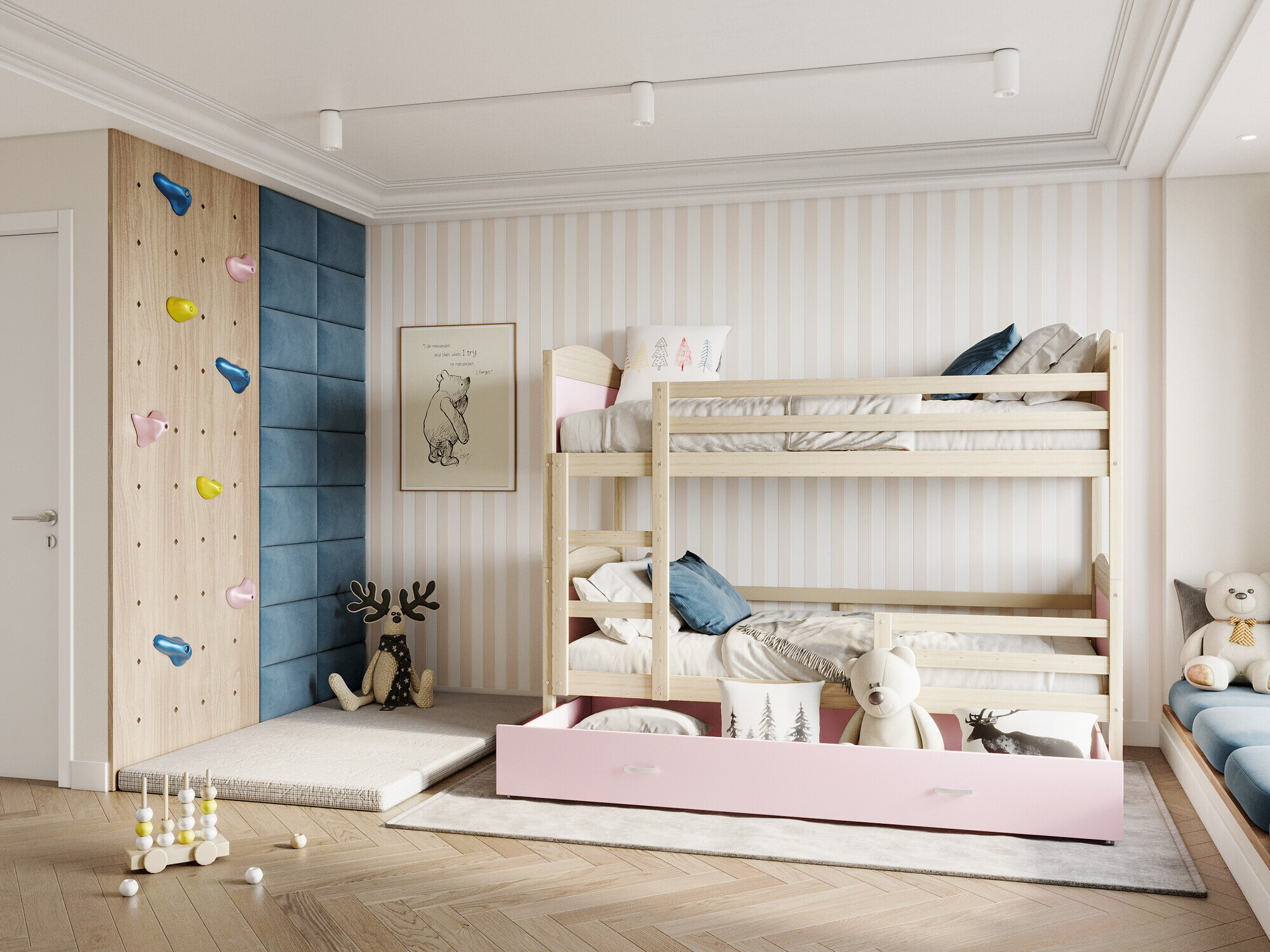 Bunk bed Aurora 101 (Pink)