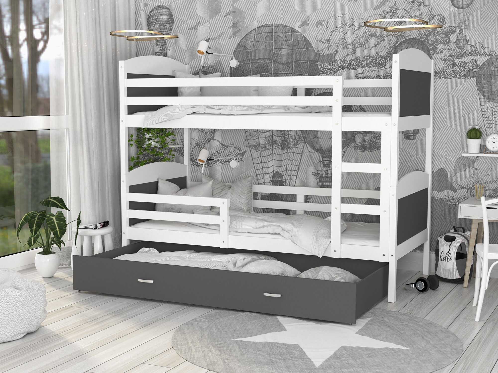 Bunk bed Aurora 102 (Grey)