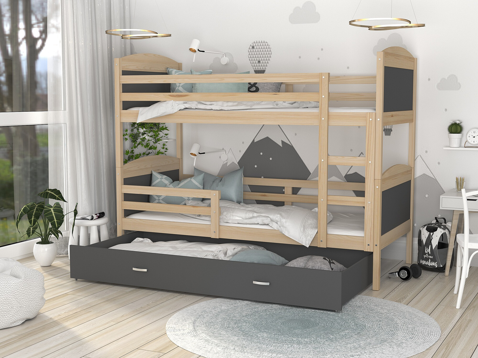 Bunk bed Aurora 102 (Grey)