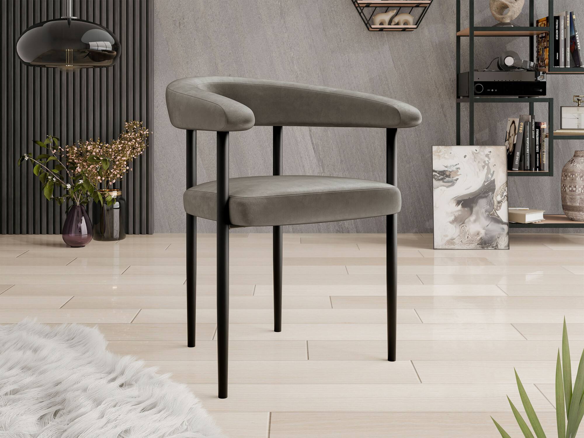 Chair Jackson 110 (Black + Magic Velvet 2209)