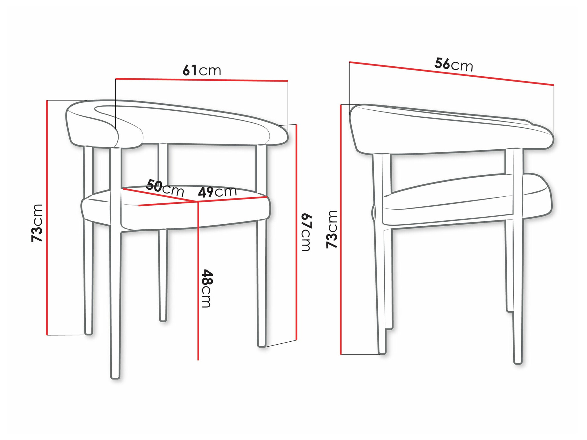 Chair Jackson 110 (Magic Velvet 2240)