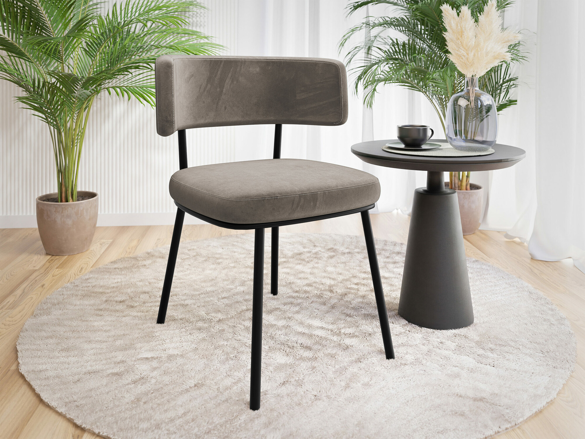 Chair Jackson 114 (Black + Magic Velvet 2209)