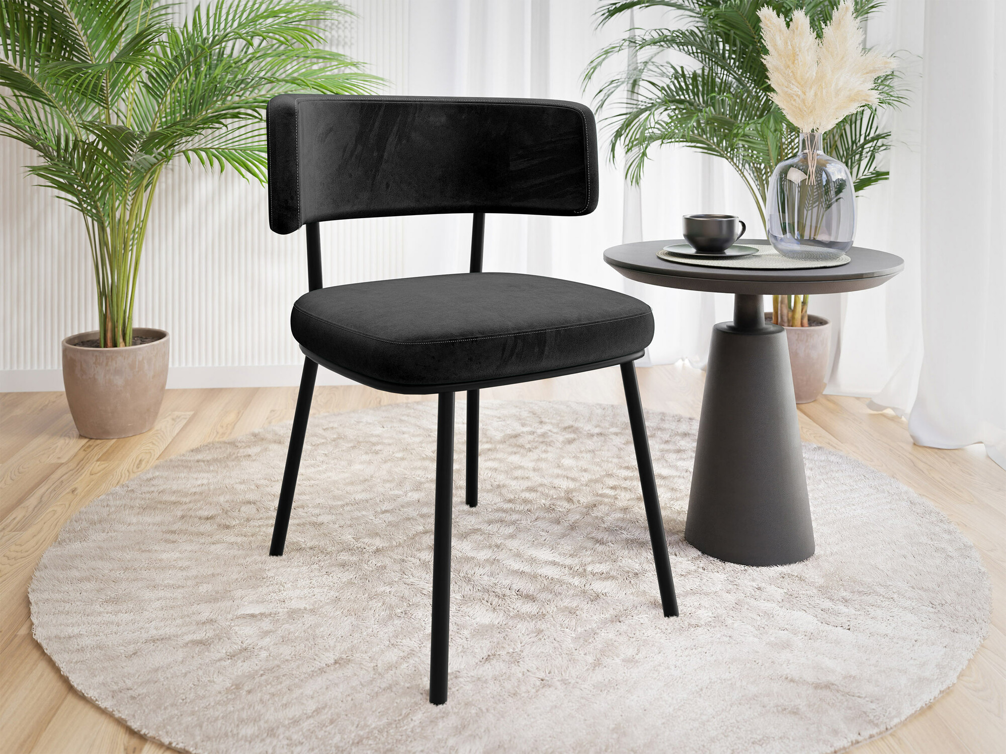 Chair Jackson 114 (Black + Magic Velvet 2219)