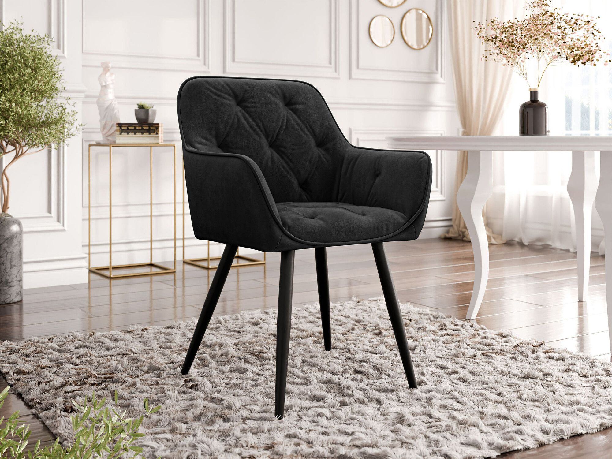 Chair Jackson 115 (Black + Magic Velvet 2219)