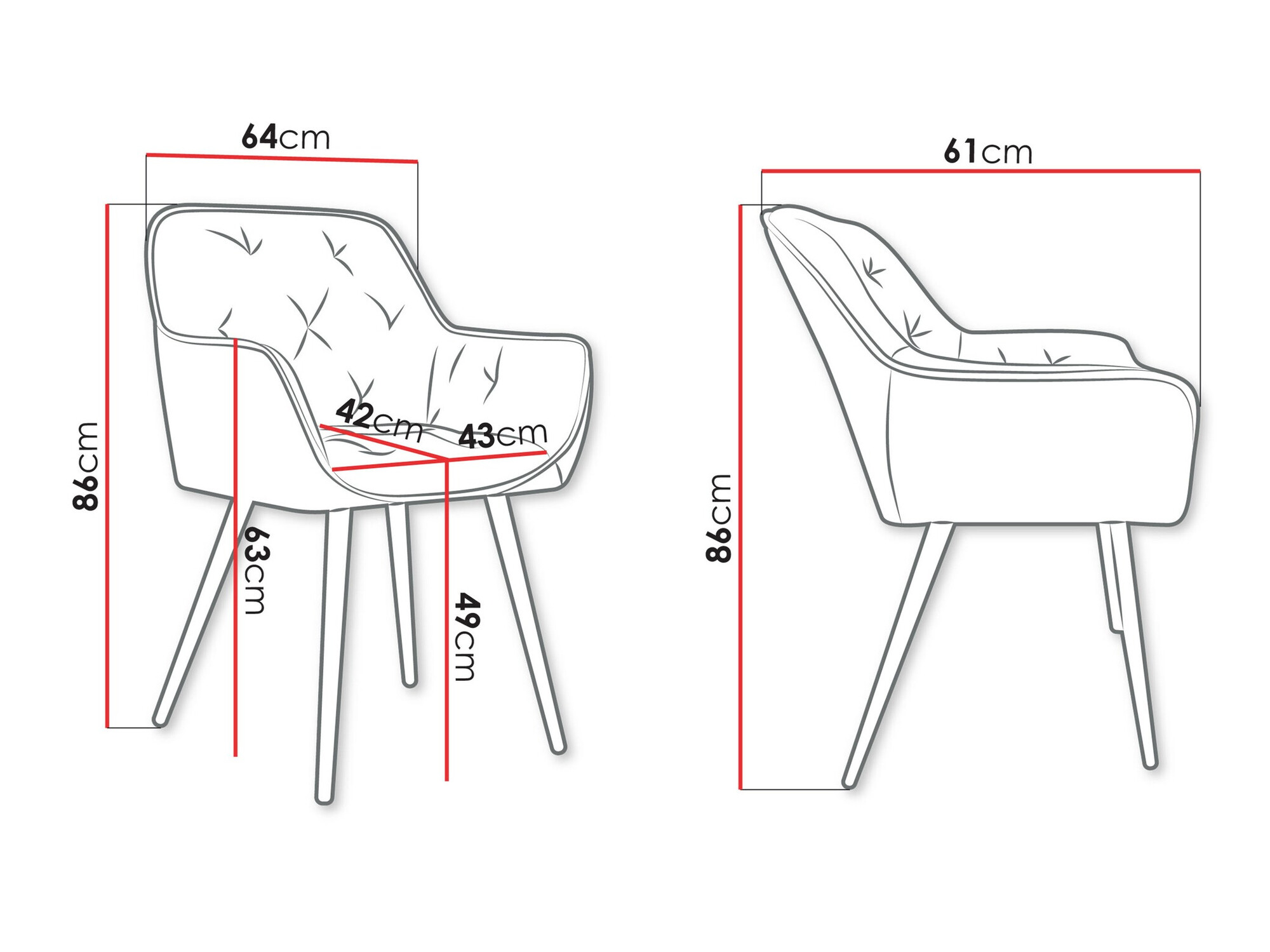 Chair Jackson 115 (Magic Velvet 2209)
