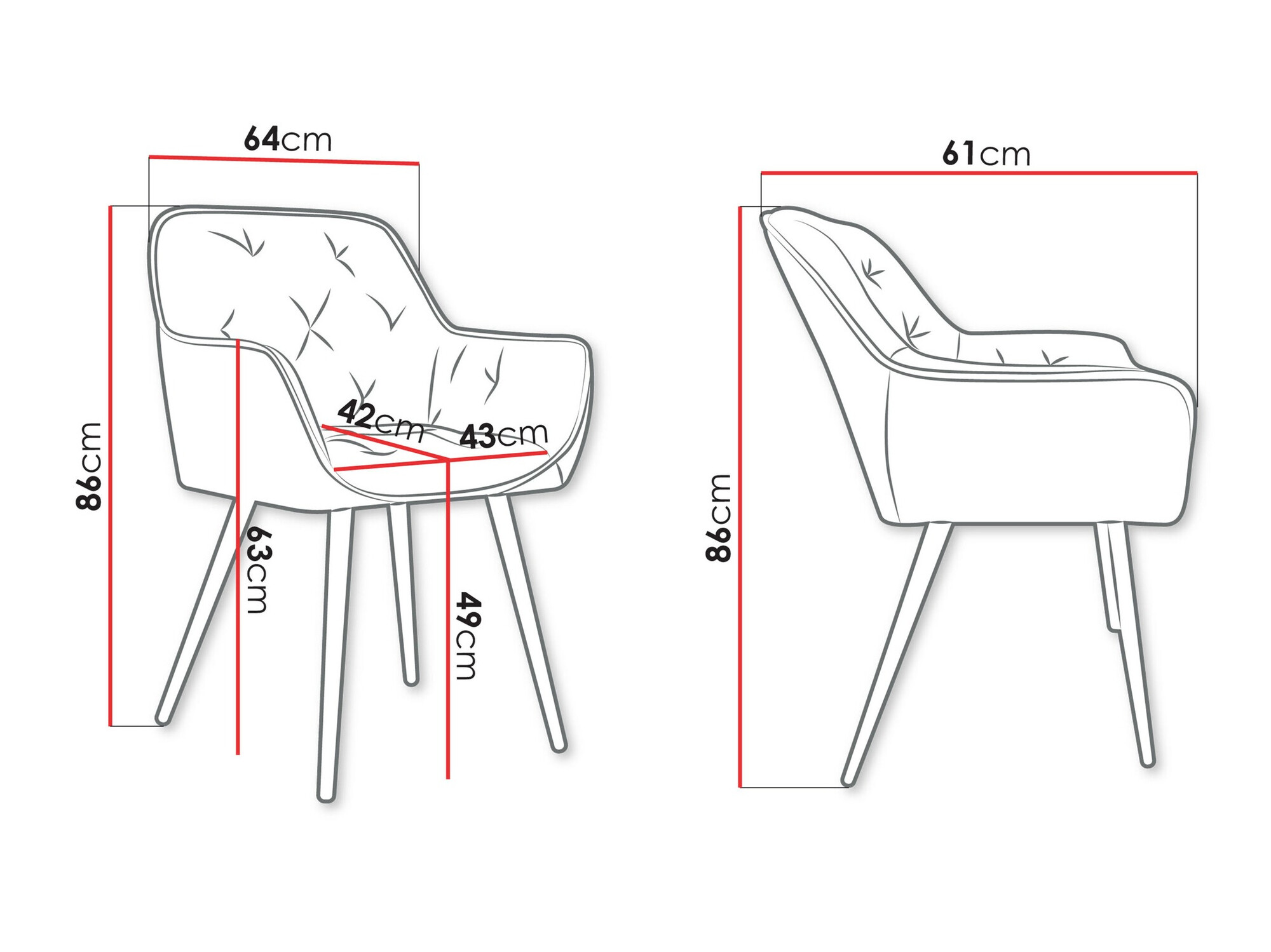Chair Jackson 115 (Magic Velvet 2250)