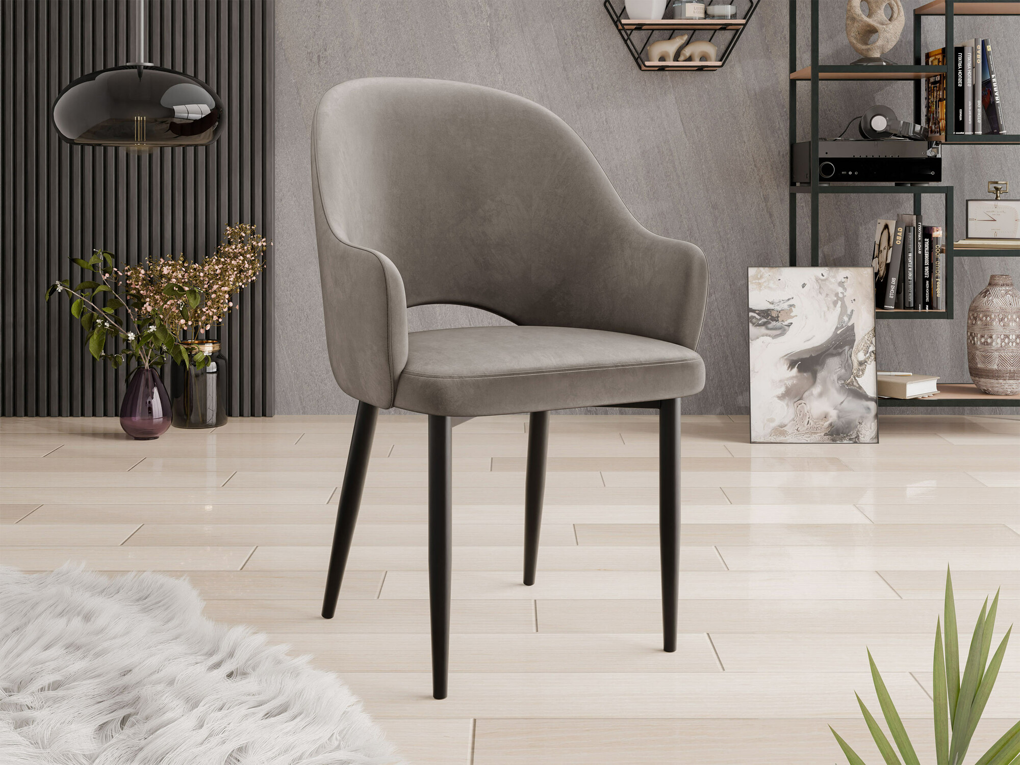 Chair Jackson 116 (Black + Magic Velvet 2209)