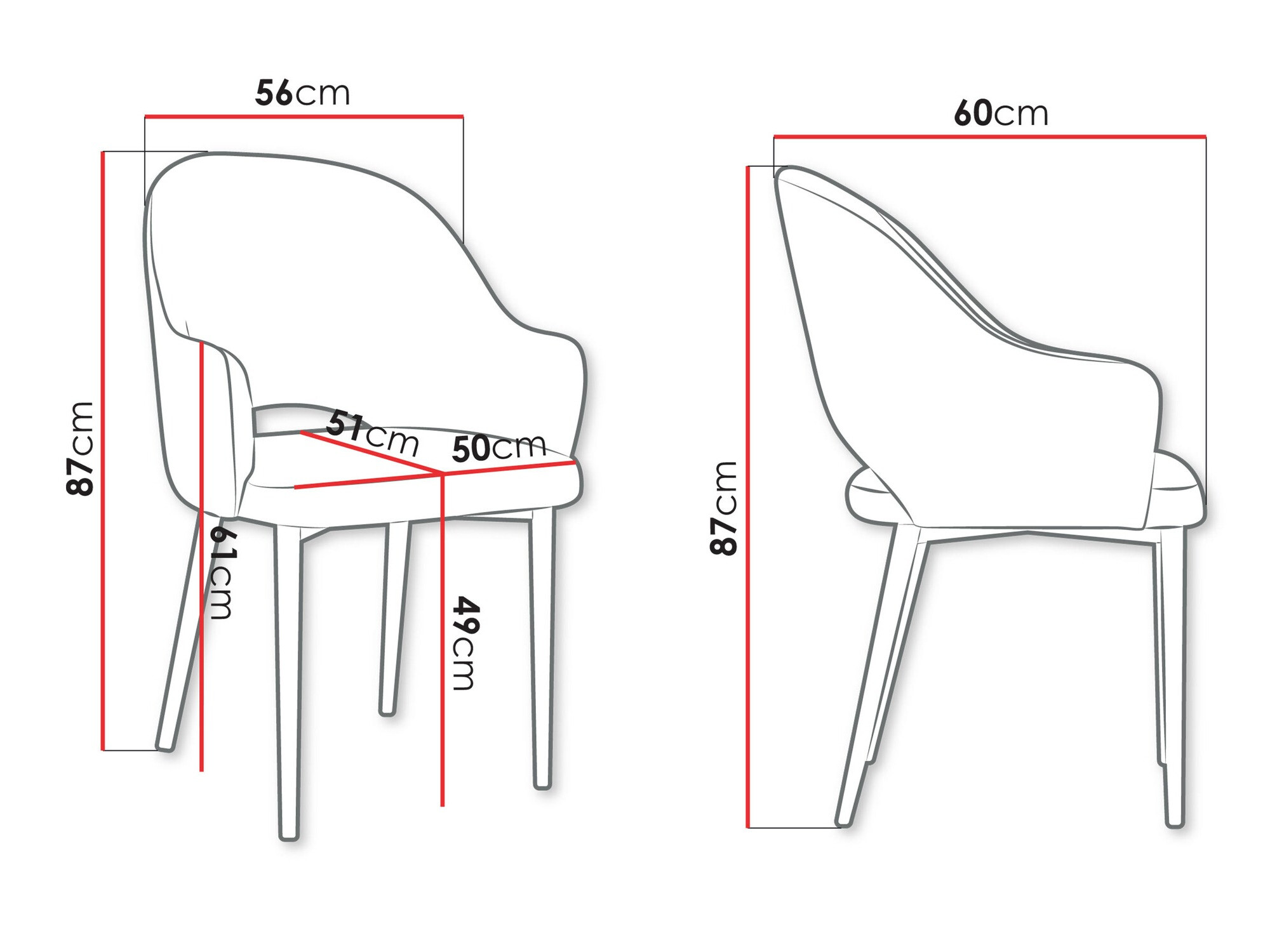 Chair Jackson 116 (Magic Velvet 2240)