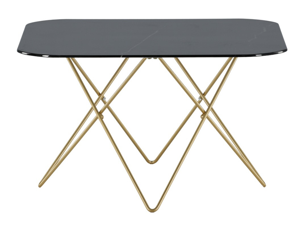 Coffee table Dallas 1723 (Black + Brass)