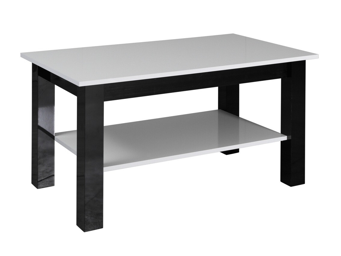 Coffee table Murrieta 114 (Glossy white + Glossy black)