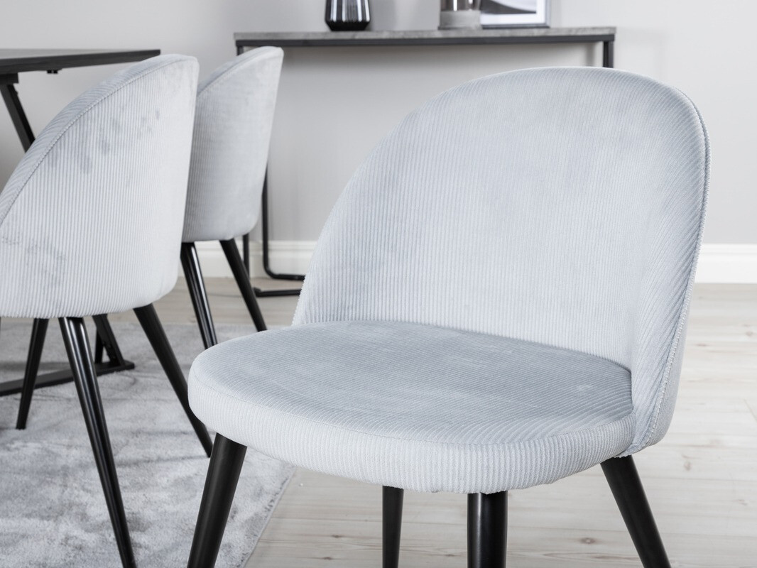 Dining set Dallas 1962 (Black + Light grey)