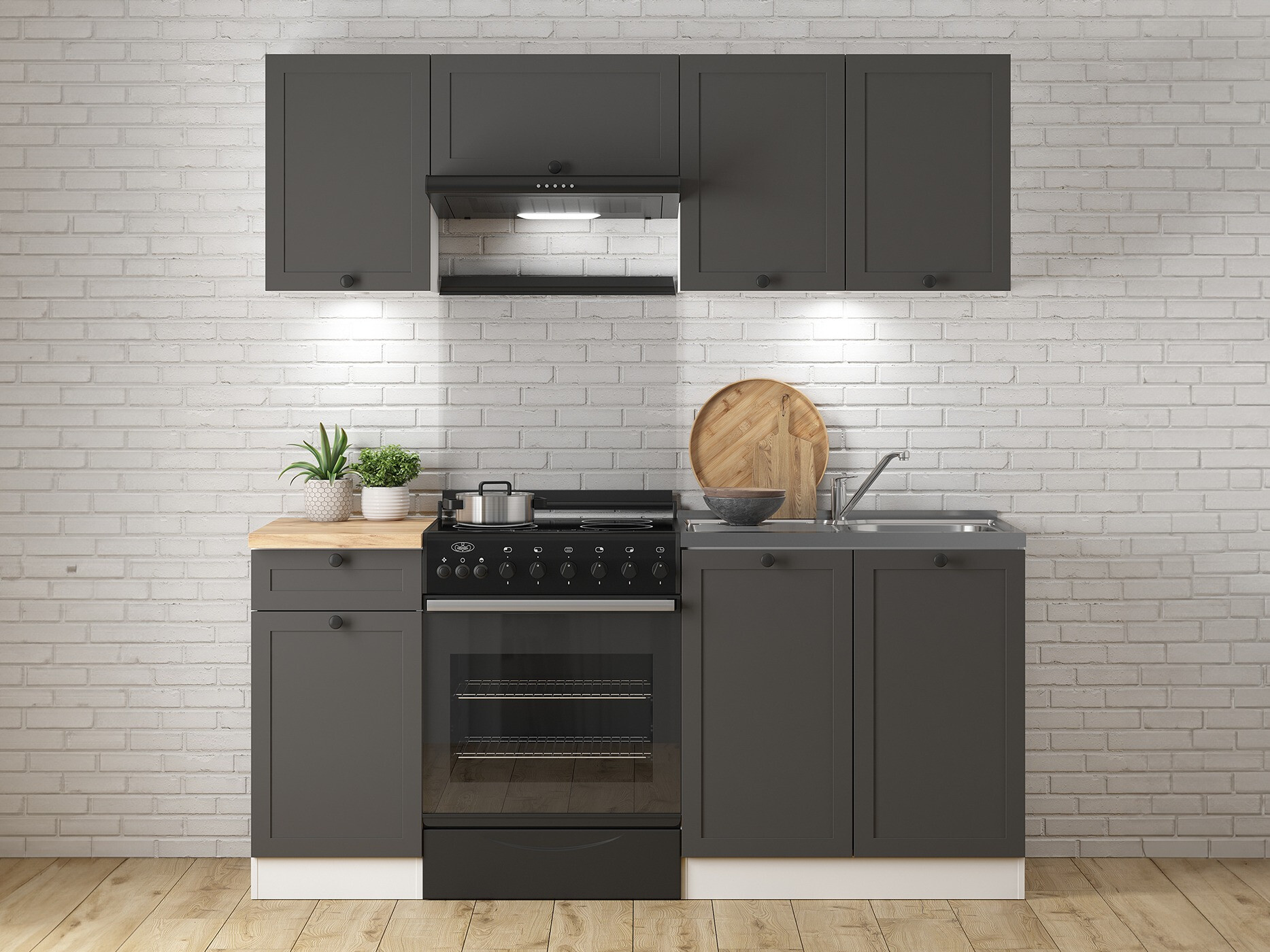 Modular kitchen set Classic Grey 117