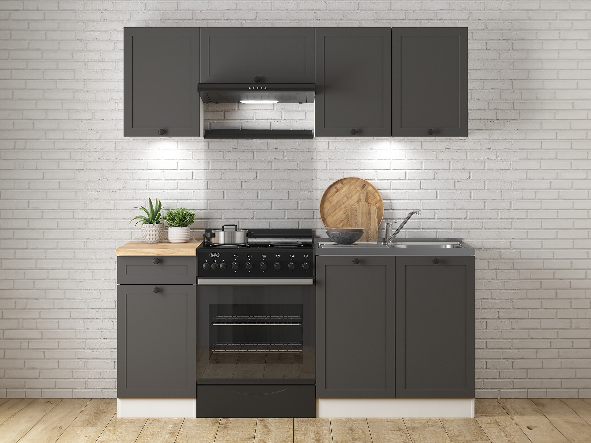 Modular kitchen set Classic Grey 118